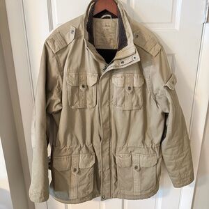 Vintage "L.L.Bean Thinsulate Fleece Lined Military Field Jacket Khaki X-Large